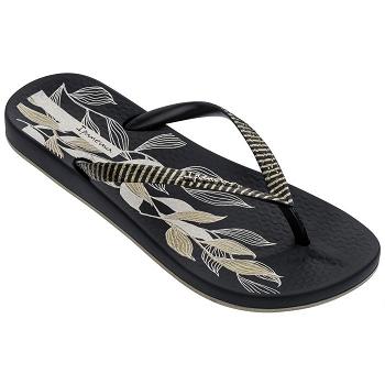 Ipanema Anatomic Nature Leaves Flip Flops Dam Svarta Sverige GA7029145